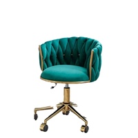 Chaise de Maquillage de Luxe, Design Léger et Sophistiqué, Cadre Métallique, Pivotante, Sans Accoudoirs, Sur Mesure, Pour Usage Domestique, Prise en Charge du Commerce International