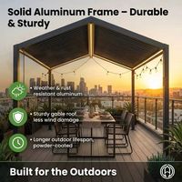 Pergola à toit en pente en aluminium, kit DIY facile à installer, étanche, à lames orientables, écologique et durable pour jardin résidentiel et barbecue