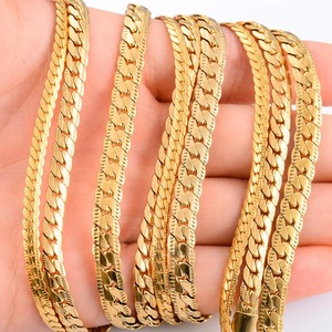 Cadena cubana plana de acero inoxidable en color oro y plata para hombre y mujer, collar de hip hop, regalo para fiestas, joyería de moda. - Product Image 5