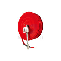 Enrouleur de tuyau d'incendie manuel flexible, revêtu de poudre rouge RAL 3000, en caoutchouc et alliage d'aluminium pour la protection incendie des bâtiments - Marque Sunroom