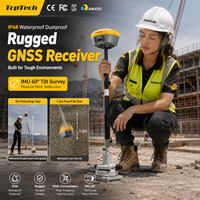 Récepteur GPS GNSS RTK Toptech TK800 UHF robuste avec capteur IMU inclinable, 24000mAh, 4G, IP68, station de cartographie de chantier