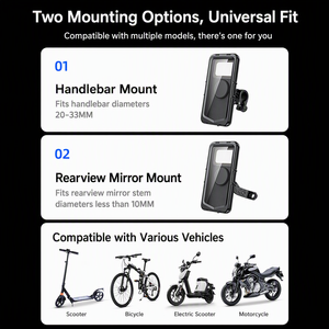 Soporte para Teléfono de Motocicleta de Alta Calidad, Carcasa Impermeable IPX6, Pantalla Táctil Giratoria de <span class=keywords><strong>360</strong></span>° para Bicicleta Eléctrica y Scooter - Product Image 5