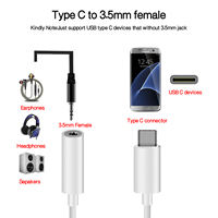 3,5mm auf Typ-C Adapter Buchse auf Typ-C AUX Audio DAC Chip Kopfhörerkabel Klinkenstecker auf USB-C Stecker 12cm Länge