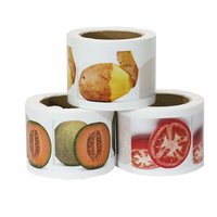 Étiquettes autocollantes imperméables personnalisées, étiquettes pour bouteilles de fruits, impression CMYK, étiquettes en rouleau en plastique