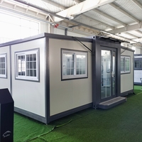 Maison conteneur pliable à double aile extensible pour l'hébergement des travailleurs dans les camps de chantier
