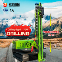 Machine de forage hélicoïdale robuste avec moteur Yuchai 4105ZY, pour le tassage de pieux en terre et la pose de spirales de fondation dans les sols durs et rocheux
