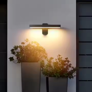 Applique murale moderne pour <span class=keywords><strong>portail</strong></span> de jardin, éclairage décoratif extérieur pour la maison, boîtier en aluminium noir, appliques murales à montage en surface - Product Image 2