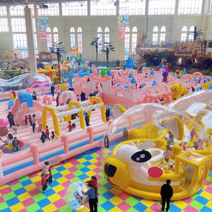 Terrain de jeux extérieur massif gonfler parc à thème nouveau Design enfants coloré lapin trampoline avec toboggan combinaison château plein d'entrain - Product Image 6