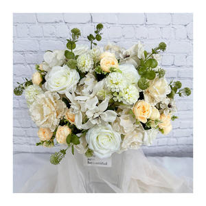 Arreglo Floral Artificial Clásico Blanco Mixto, Hecho a Mano, de Alta Simulación, Centro de Mesa para Bodas - Product Image 6