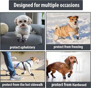 Protector <span class=keywords><strong>de</strong></span> pata <span class=keywords><strong>de</strong></span> perro suave <span class=keywords><strong>de</strong></span> invierno, botines antideslizantes <span class=keywords><strong>de</strong></span> lana <span class=keywords><strong>para</strong></span> <span class=keywords><strong>perros</strong></span> con correas reflectantes <span class=keywords><strong>para</strong></span> <span class=keywords><strong>perros</strong></span> pequeños medianos y cachorros - Product Image 2