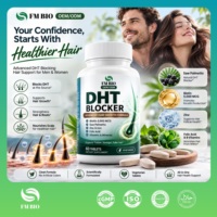 Comprimés Bloqueurs de DHT Marque Blanche OEM pour la Croissance Capillaire 5000mcg Biotine Palmier Nain Anti-Chute de Cheveux Supplément Capillaire Végétarien 60 Comprimés