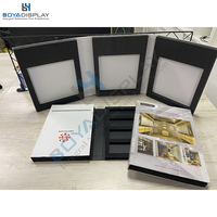 Nouvelles boîtes d'emballage en papier élégantes à prix d'usine, pliables, taille et forme personnalisables, présentoirs de luxe pour carreaux de pierre de quartz