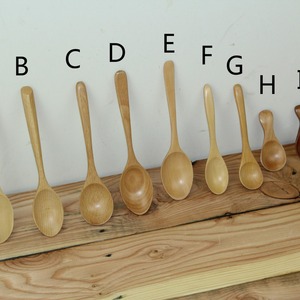 Wooden <b>Spoon</b> Set Round Handle Natural Wood Color Eco-Friendly <b>Coffee</b> Tea Utensil - Product Image 2