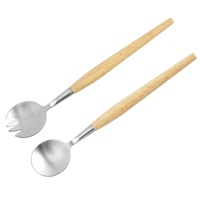 Ensemble d'outils de service en acier inoxydable avec cuillère et fourchette, ustensile de cuisine pour restaurant, gadget de cuisine