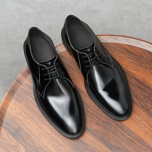 Nuevos zapatos casuales de cuero de lujo, zapatos formales de negocios para hombre de cuero genuino, zapatos de boda retro a la moda. - Product Image 5