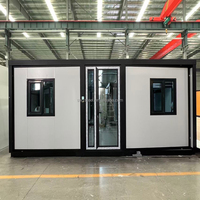 Maison conteneur préfabriquée modulaire pliable prête à l'emploi 40FT 30FT 20FT, Villa compacte portable extensible à double aile