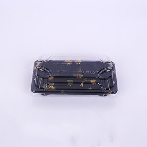 Caja Rectangular Rígida de Plástico Desechable para <span class=keywords><strong>Sushi</strong></span> con Opción de Pedido Personalizado - Product Image 2