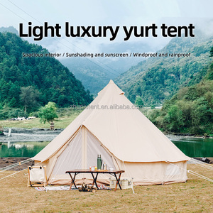 Tente de glamping ZHUNIU de luxe, grande taille 5M, type tipi/yurt, pour le camping familial en plein air, en toile. - Product Image 2