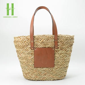 Cesta de algas marinas saludable hecha a mano, almacenamiento colgante tejido para compras, Picnic, decoraciones navideñas, regalos, cesta de lavandería OEM - Product Image 6