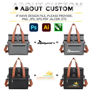 IDEA DE REGALO, Bolsa Térmica de Doble Capa, Bolsa Refrigerante Portátil de Gran Capacidad, Bolsa de Almuerzo Aislante con Logotipo - Product Image 3