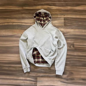 Sudaderas con capucha Reversible Street Hip Hop Grid Sudadera al por mayor - Product Image 6