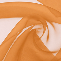 Tissu d'organza de soie de mûrier 100% teint uni, transparent, léger, pour robe de soirée femme