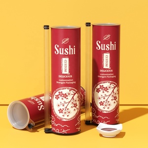 Tubo di Carta Personalizzato per Sushi Pushi Pop con Bacchette, Biodegradabile, Confezione Cilindrica in Carta per Alimenti - Product Image 1