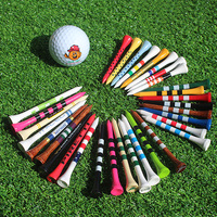 Tees de Golf de Bambú Natural Oscuro Carbonizado con Logotipo y Color Personalizados, al por Mayor, con 83 mm de Longitud e Impresiones Personalizadas