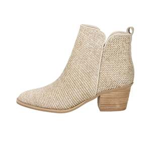 Bottines Western pour femmes Carmela, beige, talon de 6 cm, mi-mollet, pointures 37, 38, 39, 40 - Product Image 1