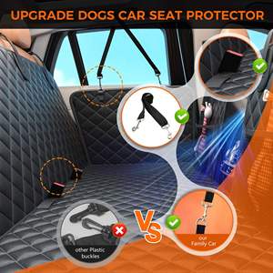Nouvelle Housse de Siège Auto pour Animaux de Compagnie Personnalisée, Imperméable, en Coton Solide avec Fenêtre en Maille, Antidérapante, pour Chats et Chiens - Product Image 6