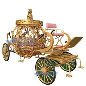 Nuevo Carroza de Calabaza Dorada de Alta Calidad 2025, Estilo Europeo Cenicienta, para Turismo y Paseos, Carroza de Calabaza Eléctrica con Diseño de Princesa - Product Image 3