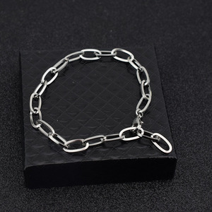 Simple Popular Design Geometric <b>Chain</b> Bracelet <b>Titanium</b> Steel Silver Plated Unisex's Bracelets Fashionable Jewelry Wholesale - Product Image 2