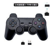 Manette de jeu sans fil HYT 2.4G, contrôleur de jeu ABS PC/Android/TV, moteur de vibration, bouton turbo, gyroscope six axes, prise casque