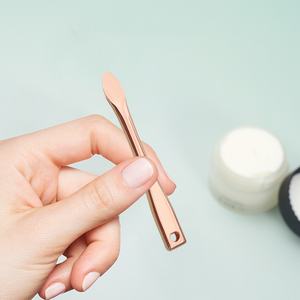 韓国再利用可能なローズゴールドスキンケアスパチュラスプーン亜鉛合金ミニメタル化粧品スパチュラ - Product Image 4