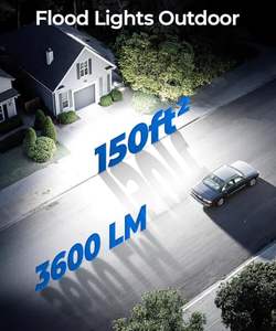 Mini projecteur mural avec cellule photoélectrique 30W/25W/18W 5000K Lumière du jour 120-277V Sécurité Extérieur Projecteur mural LED - Product Image 3