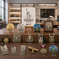 Pièce de monnaie en laiton, Pièce de défi en laiton massif, Pièces de défi personnalisées, Pièce commémorative, Pièce 3D, Art en relief en or antique motif phare