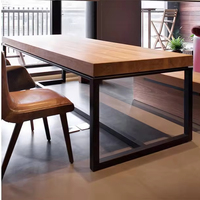 Table de conférence moderne en bois massif avec finition laquée pour l'école et le bureau, style panneau, mobilier de bureau