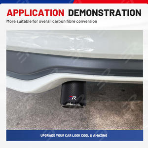 Décoration automobile <span class=keywords><strong>Embout</strong></span> d'échappement universel en fibre de carbone Embouts de silencieux pour <span class=keywords><strong>Akrapovic</strong></span> Style - Product Image 4