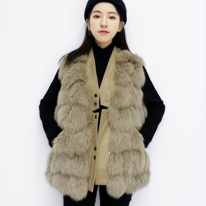 New Arrival Real Fox <strong>Fur</strong> Vest Fashion Women Winter Waistcoat High Quality <strong>Gilet</strong> S7945 - Product Image 5