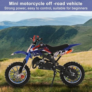 Motocyclette de poche tout-terrain pour enfants 49cc à 2 temps, démarrage manuel/électrique, mini <span class=keywords><strong>moto</strong></span> à essence - Product Image 3