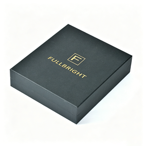 OEM Custom Luxury <b>Lid</b> and Base Gift <b>Box</b> <b>with</b> Gold Foil Logo - Sustainable Cardboard Packaging for Belts & Neckties Wholesale - Product Image 1
