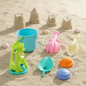 Ensemble de jouets de plage dinosaure avec sablier, seau et pelle - Kit de jeu de <span class=keywords><strong>bac</strong></span> à <span class=keywords><strong>sable</strong></span> d'été pour enfants en plein air - Product Image 2