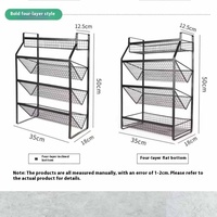 Handy Home Rack de rangement de cuisine à trois niveaux Matériel de fil Bouteille d'assaisonnement Épice Gadget Organisateur Support de type debout