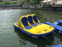 Jouet de sport nautique d'été canapé remorquable train en marche bateau UFO tube gonflable pour la navigation de plaisance