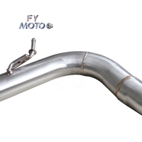 Système d'échappement pour VW GOLF R MK7 MK7.5 avec embouts noirs et adaptateur de soupape OEM
