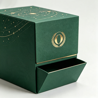 Boîte cadeau personnalisée avec logo imprimé et estampage doré, tiroir avec bande de sécurité pour produits de santé, produits haut de gamme