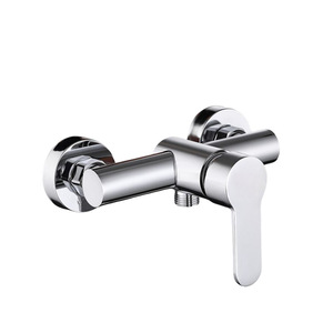 Robinet de douche encastré Zimani en acier inoxydable, entreaxe 15 cm, mitigeur eau chaude et froide à poignée unique avec cartouche en laiton - Product Image 4