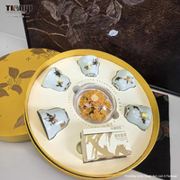 Boîte d'emballage en papier ronde personnalisée avec insert pour tasse à café, produits en céramique, emballage cadeau, boîte en carton imprimée