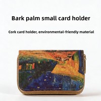 Dompet Koin PU Lintas Batas Bahan Ramah Lingkungan Penutup Ritsleting Cetak Berwarna Penuh Pola Multi-warna Tempat Koin