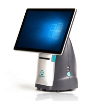 Terminal de point de vente tactile 15,6 pouces avec imprimante 58/80 mm, processeur Intel i5, système double Android/Windows, caisse enregistreuse pour le commerce de détail et l'industrie alimentaire